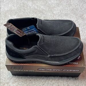 Skechers Men's Charcoal Slip-On Loafers